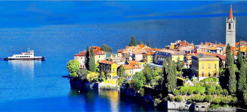 imagem de Bellagio na Itália e do Lago Como, para ilustrar conteudo que fala sobre o nome do hotel bellagio las vegas